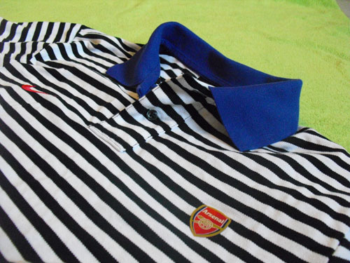 Arsenal polo shirt stripe