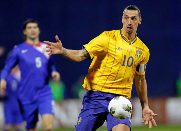 Sverige hjemmebane trøje - shorts - strømper - Zlatan 10