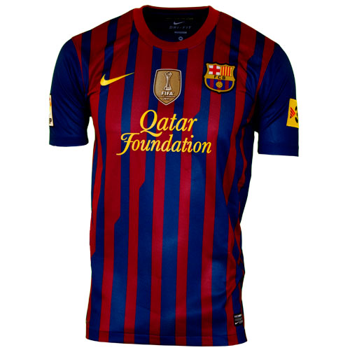 FC Barcelona trøje med TV3 ærmemærke og LFP ærme mærke